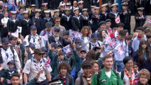 Barnet Scouts caught on TV (credit BBC)